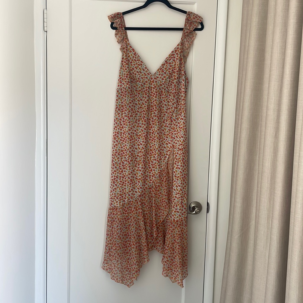 Pretty Floral Zara Dress With Ruffle Detail